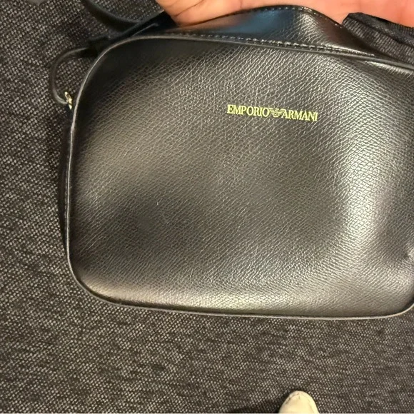Emporio Armani Black Logo Printed Camera Bag - Picture 8 of 15